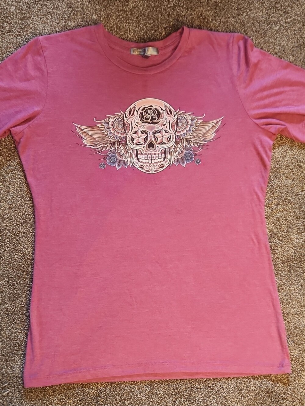 Hot Leathers Apparel Women's Short Sleeve Skull Tee - Size XL